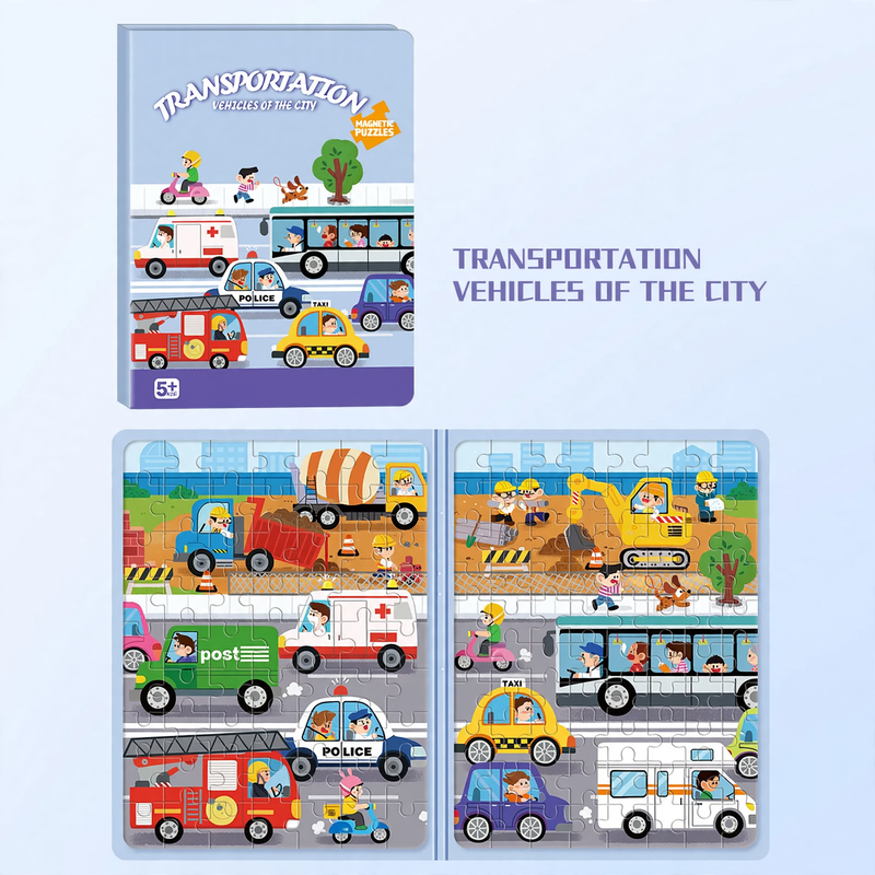 Wood Puzzle Set Little Explorer, 6 Designs