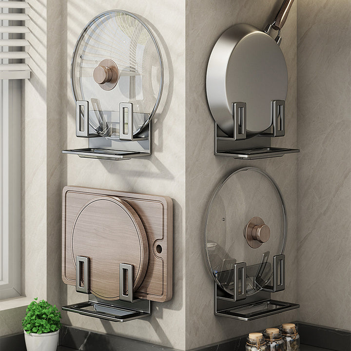 Wall-mounted kitchen shelf made of carbon steel