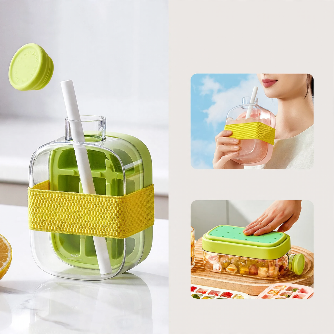 Silicone ice cube tray with pressure release