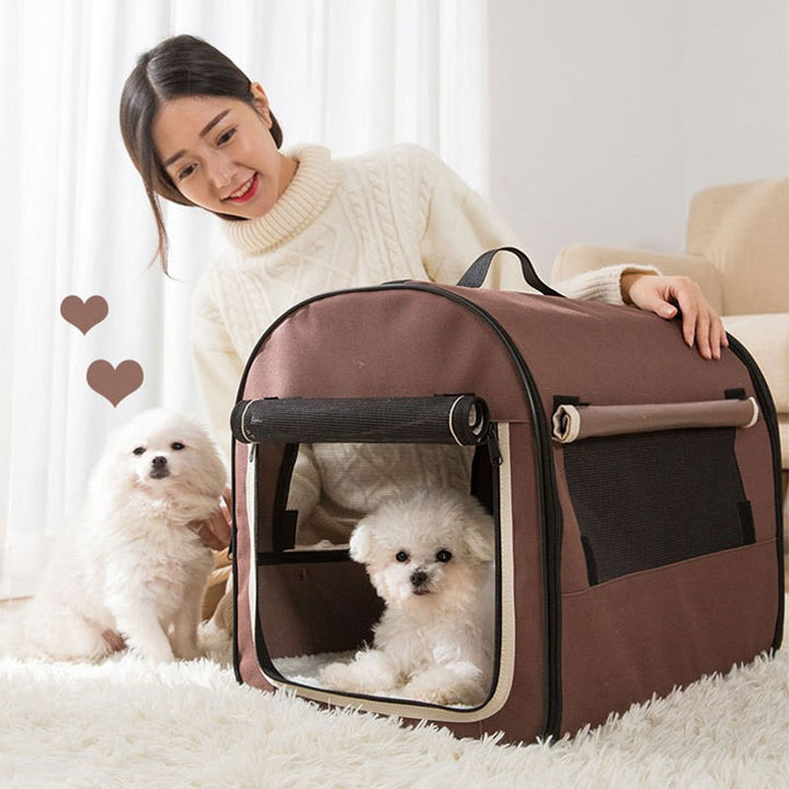 Transport box for pets, foldable