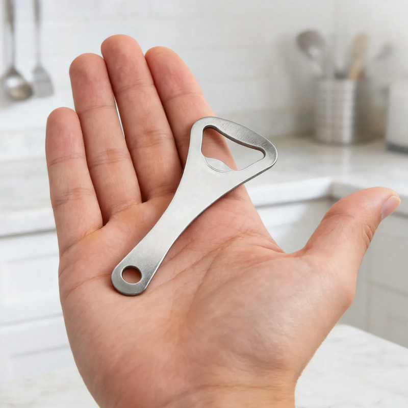 Steel bottle opener, portable