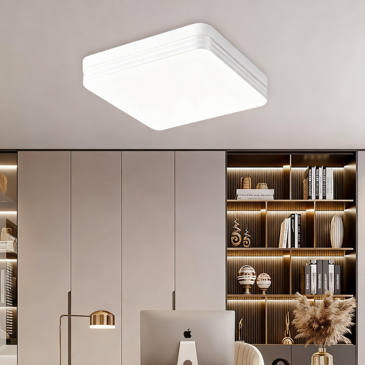 LED ceiling light round, modern, for damp rooms