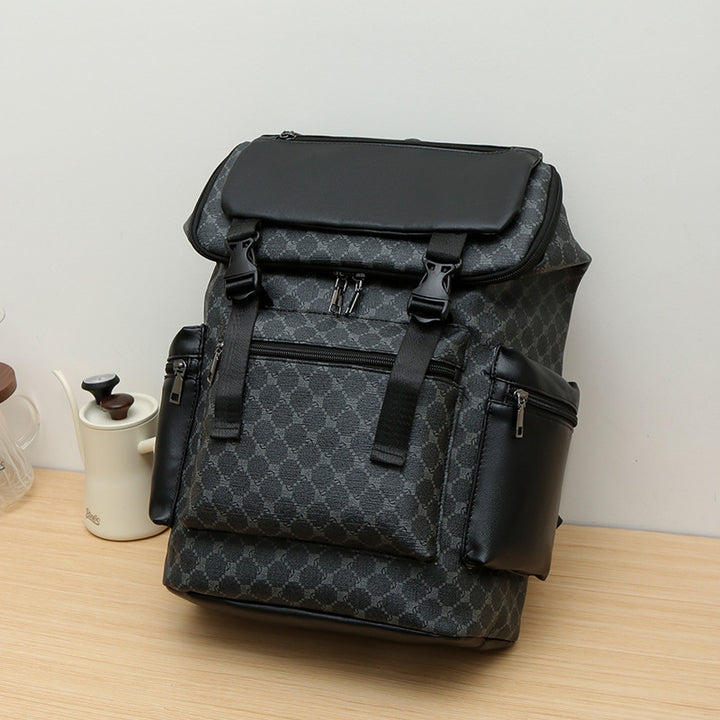 PU Backpack, grid pattern, under 20 L