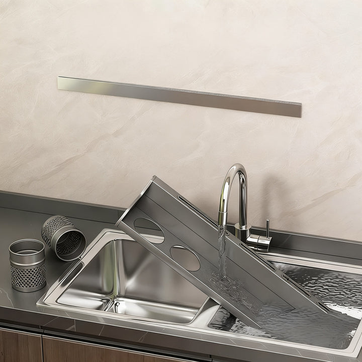 Wall shelf for kitchen, aluminum, no drilling