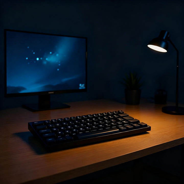 Wired gaming keyboard with mechanical switches