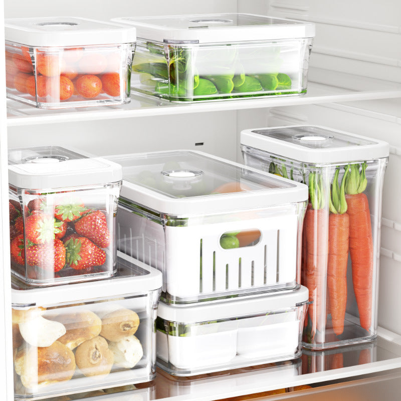 Vacuum food storage box with electric pump