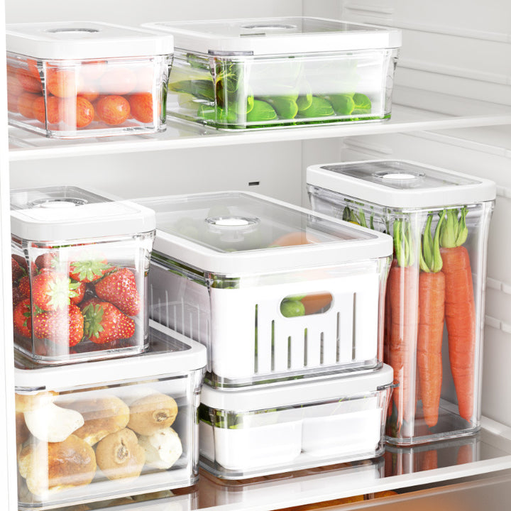 Vacuum food storage box with electric pump
