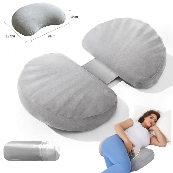Side sleeper pillow made of memory foam for pregnant women