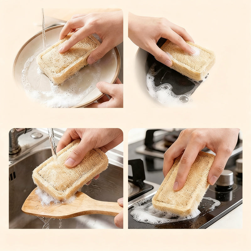 Natural loofah sponge for washing