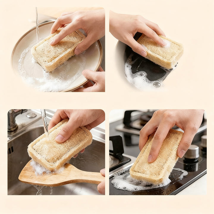 Natural loofah sponge for washing