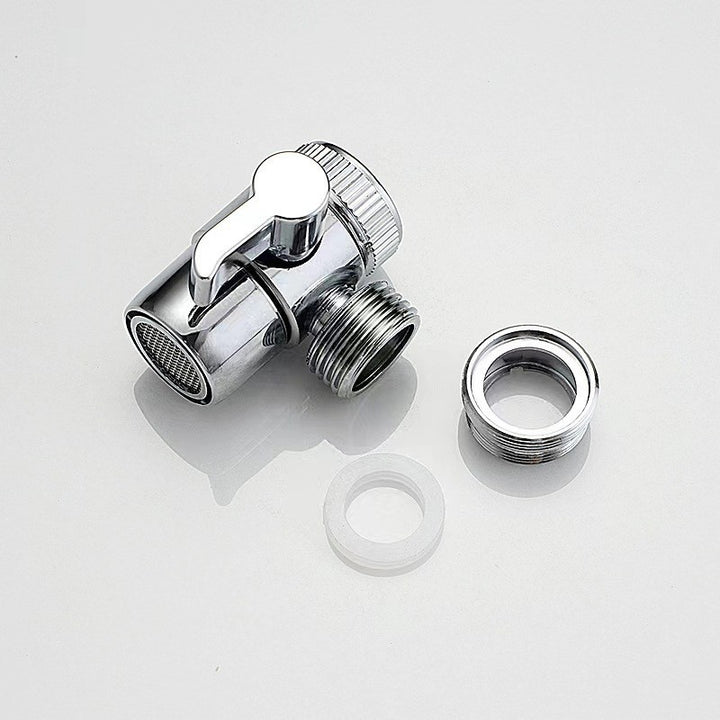 Faucet attachment with shower head and filtration
