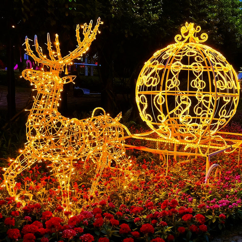 LED-Reindeer-Light with Sleigh