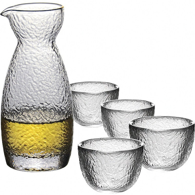 Glass tumblers, approx. 200 ml, with wave pattern