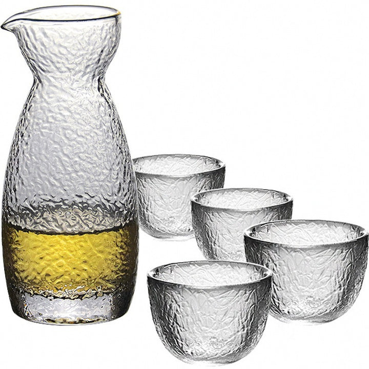 Glass tumblers, approx. 200 ml, with wave pattern