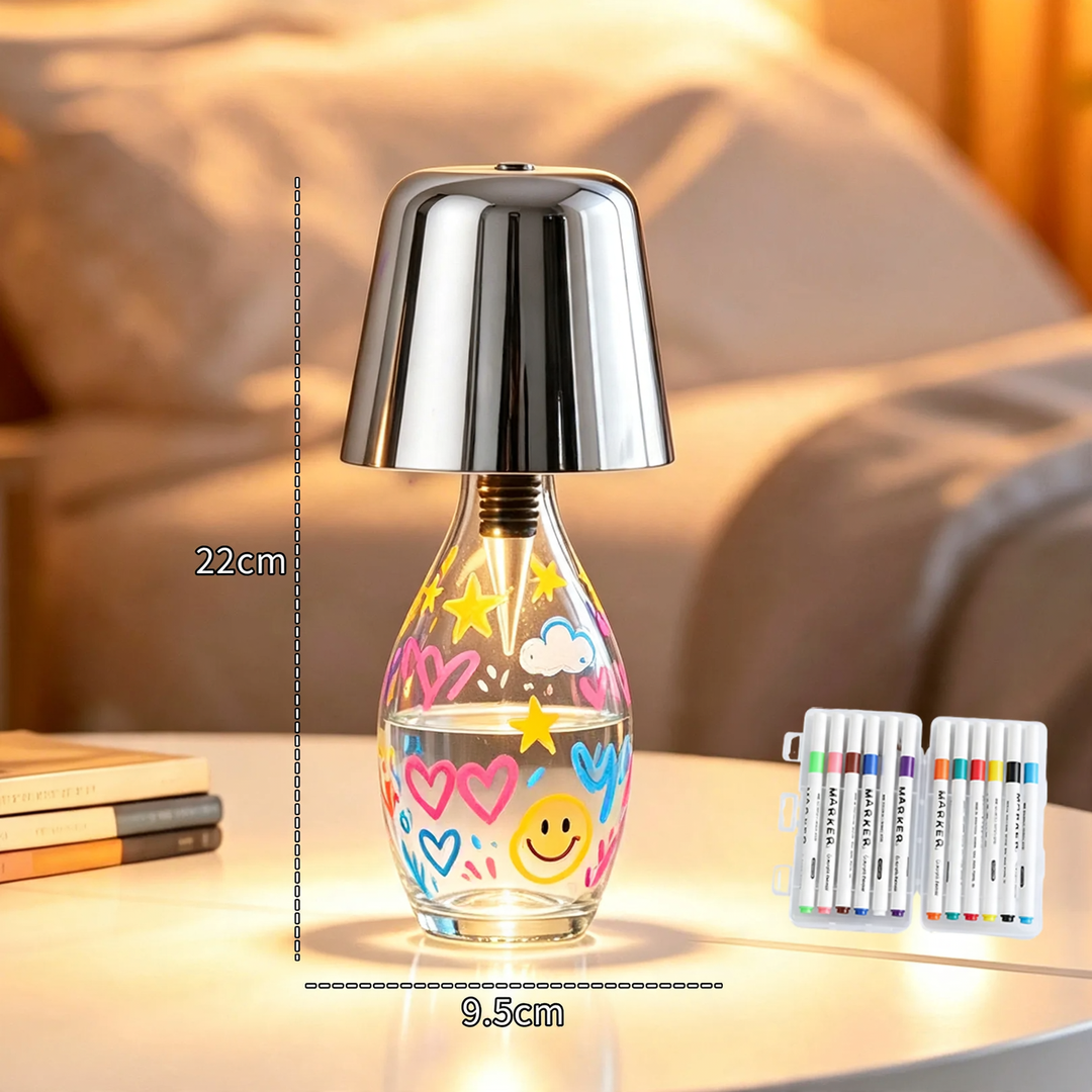 Christmas tree and wine bottle night light