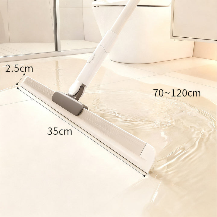 Water scraper and broom 2-in-1