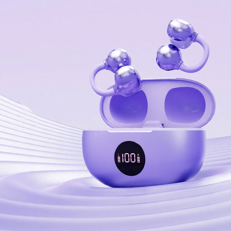 Bluetooth-ear-hook-headphones with voice display
