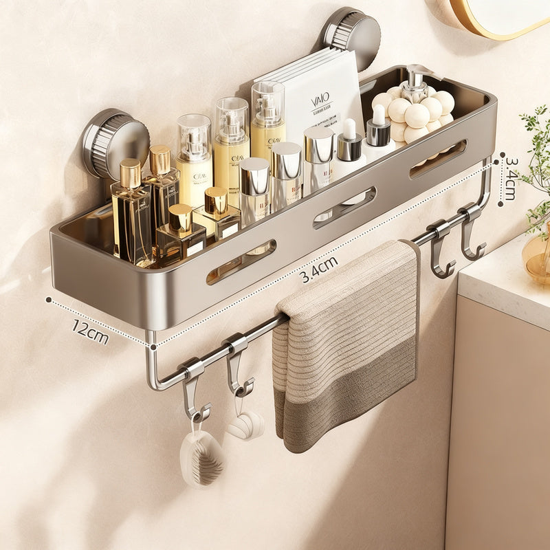 Suction Cup Shelf for Bathroom, wall-mounted