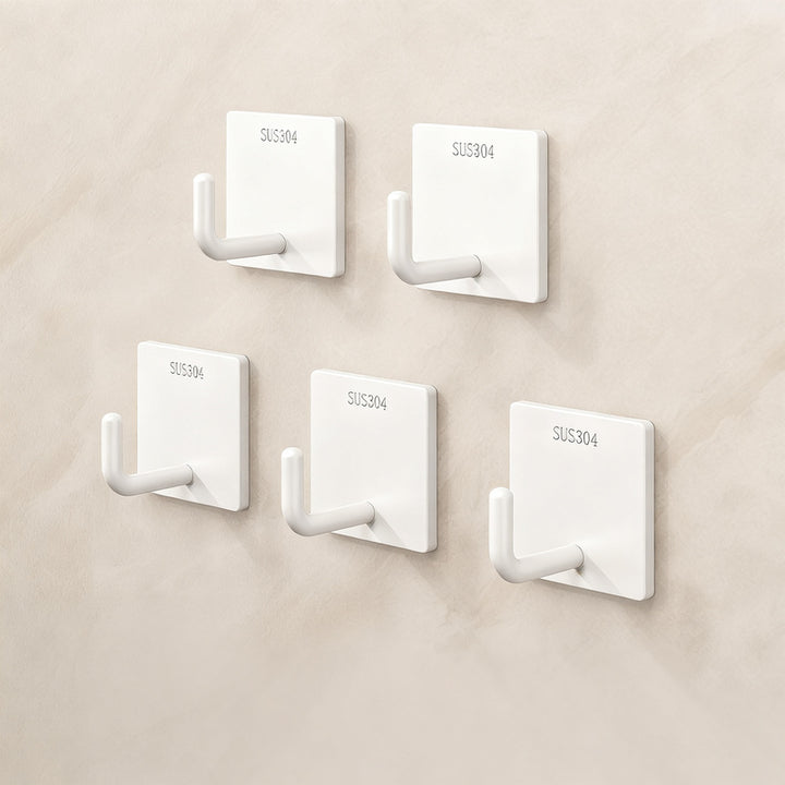 Stainless steel adhesive hooks with strong hold