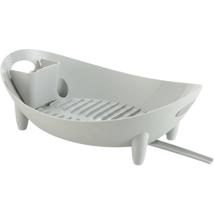 Dish drying rack with drip tray, plastic