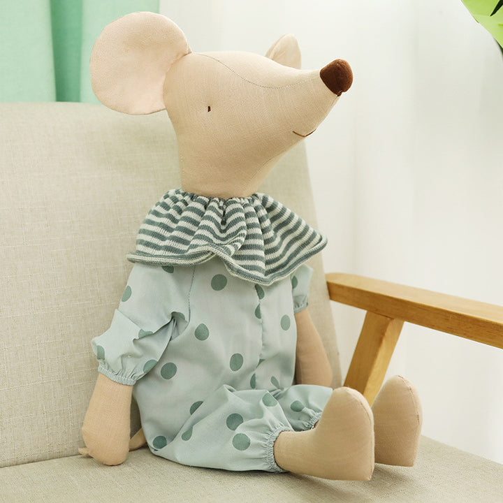 Plush mouse with clothing, 35–60 cm, Polyester