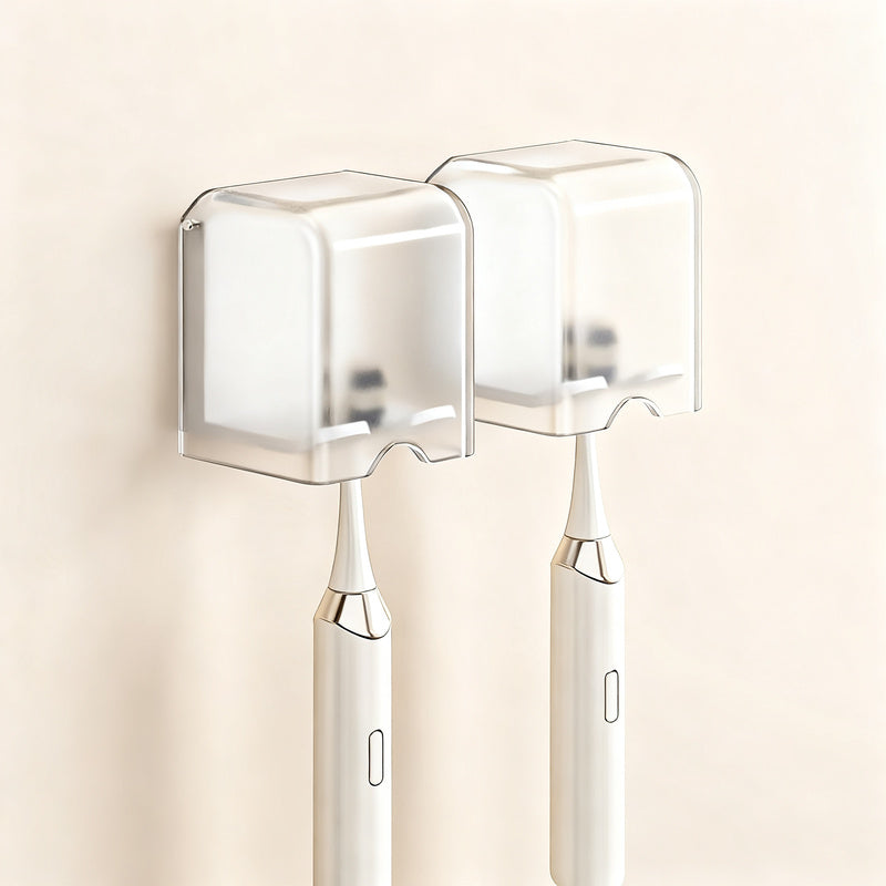Toothbrush holder with lid, ABS, wall-mounted