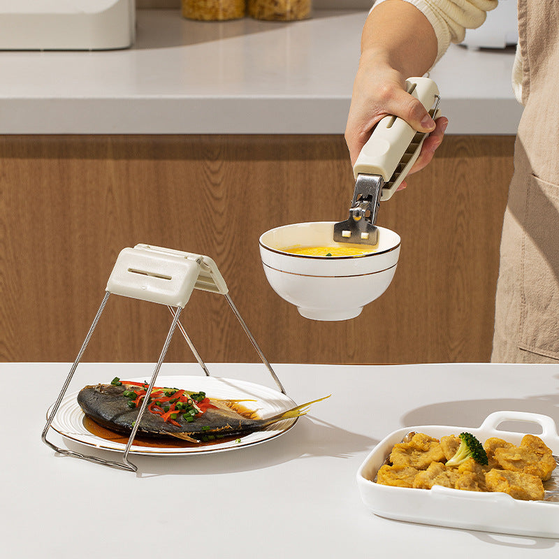 Heat protection tongs for bowls and plates