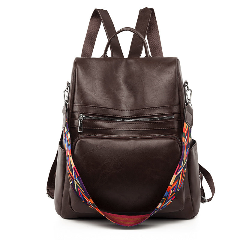 Travel backpack women, PU, waterproof, large capacity