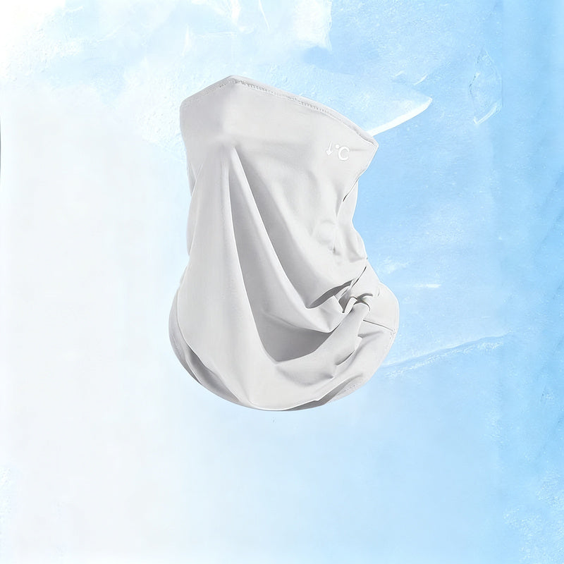 UV protection face mask with ear loops and neck protection