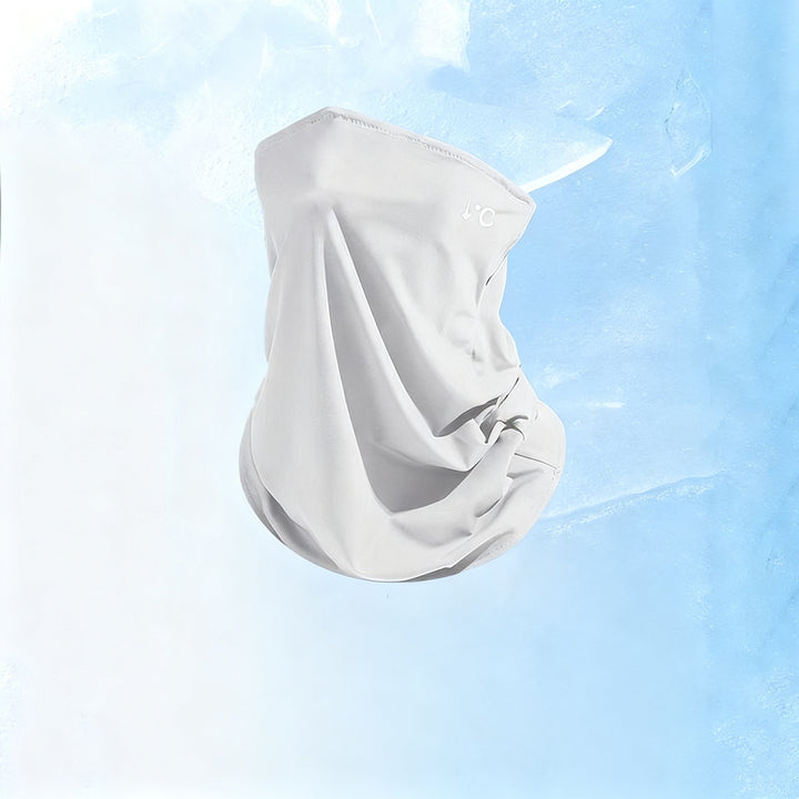 UV protection face mask with ear loops and neck protection