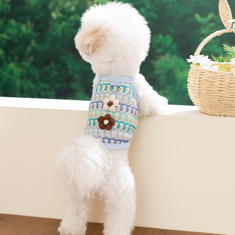Pet carrier dress with floral pattern, summer