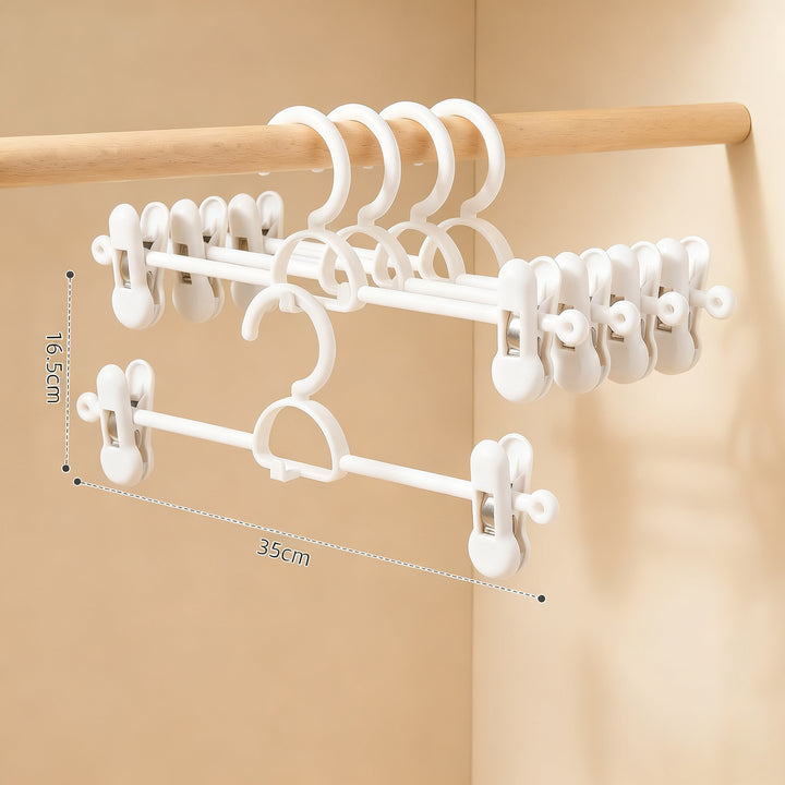 Pants hanger with slip protection, stackable