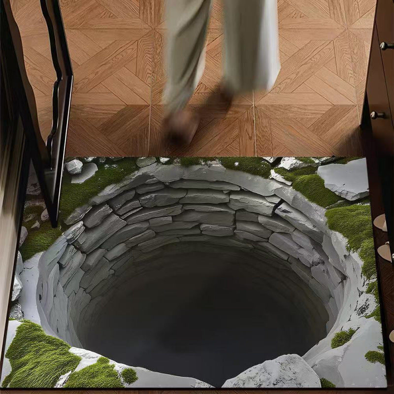 Bathroom mat made of diatomaceous earth with 3D pattern