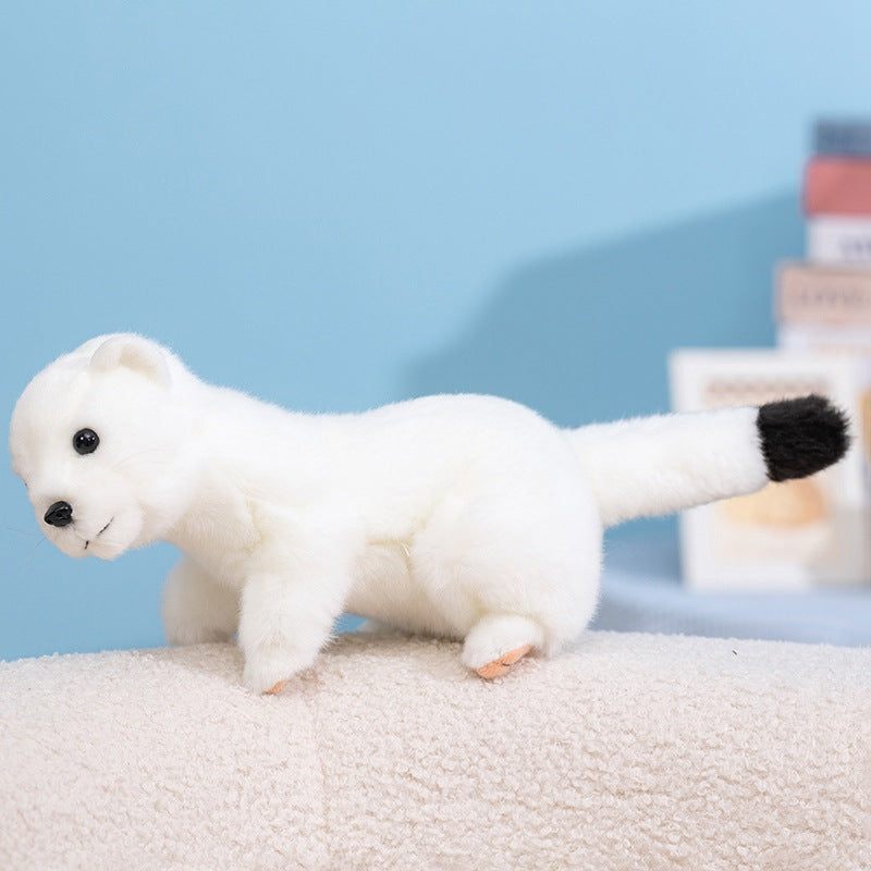 Stuffed Animal Weasel, white