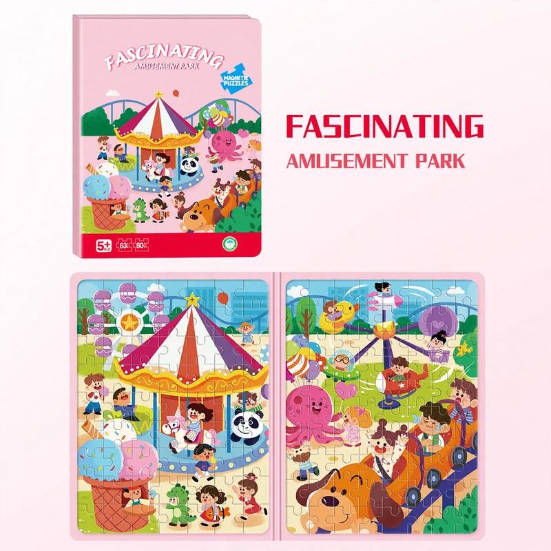 Wood Puzzle Set Little Explorer, 6 Designs