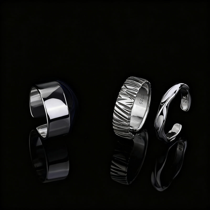 Open ring, adjustable, zinc alloy