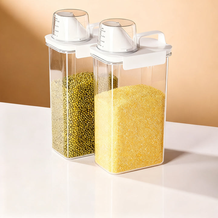 Airtight storage container for grains and dry goods