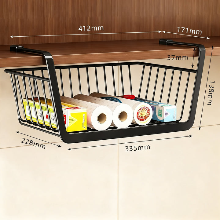 Hanging basket for under cabinet, carbon steel