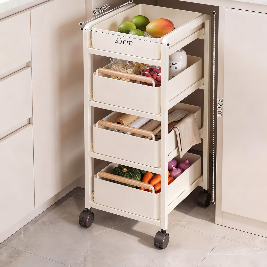 Mobile kitchen rack for vegetables and spices