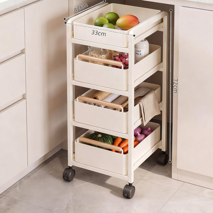 Mobile kitchen rack for vegetables and spices