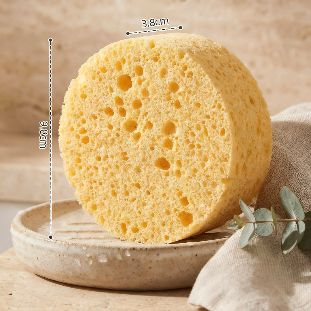 Wood fiber sponge for cleaning and washing