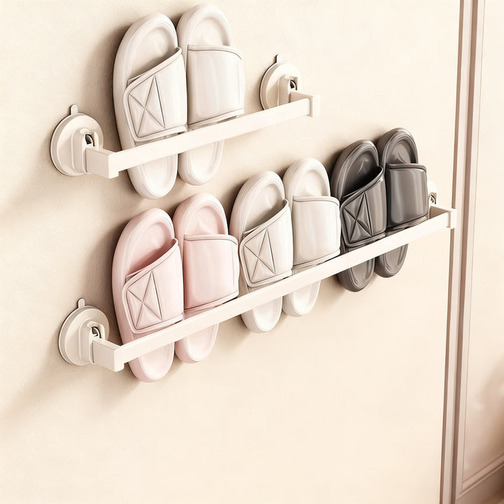 Bathroom slipper holder with suction cup, extendable