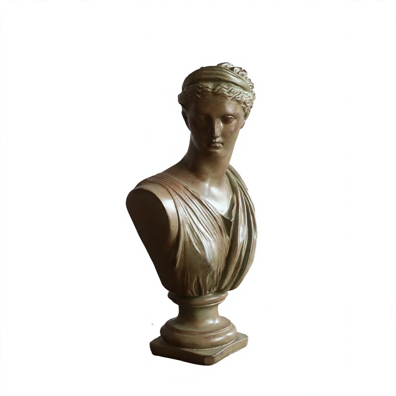 Bust made of synthetic resin, decorative figure