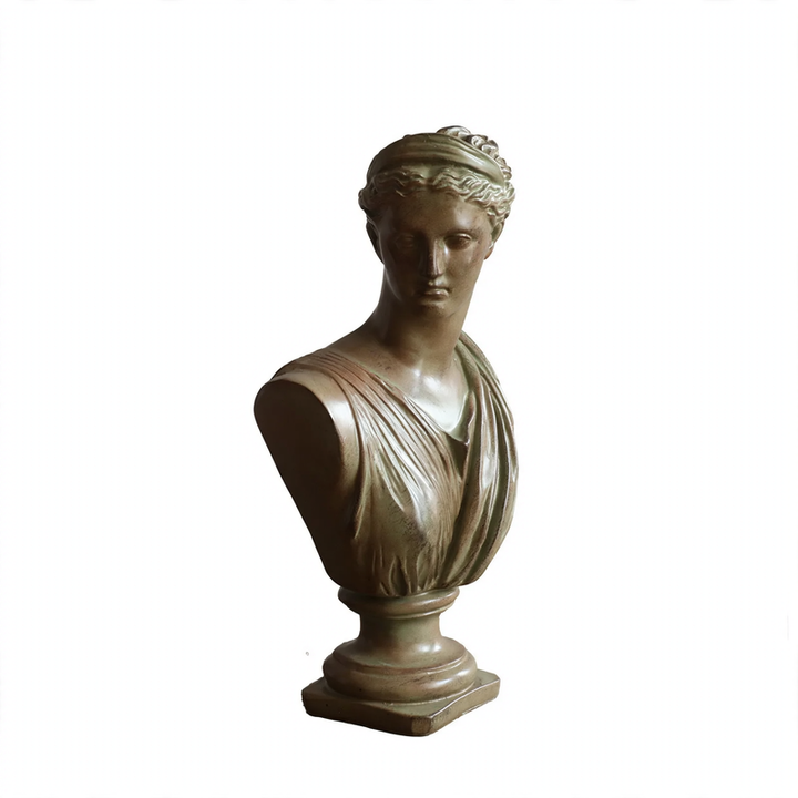 Bust made of synthetic resin, decorative figure