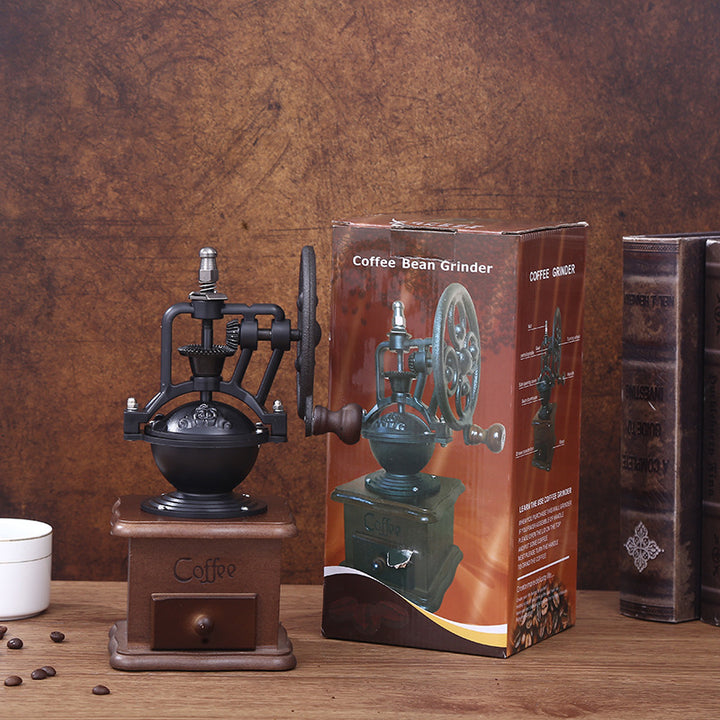 Hand coffee grinder with CNC grinding mechanism and brush