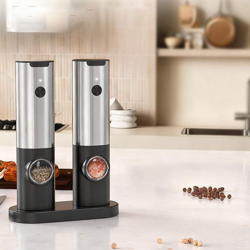 Electric pepper mill, 70 ml, stainless steel