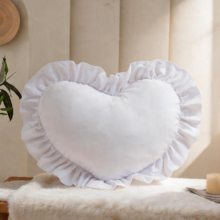 Heart pillow made of plush, heart shape