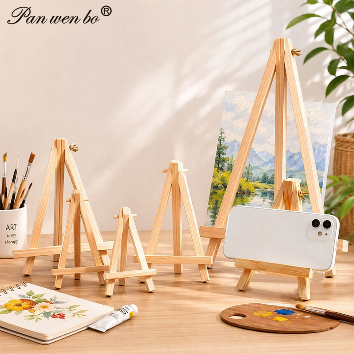 Small wooden easel made of pine