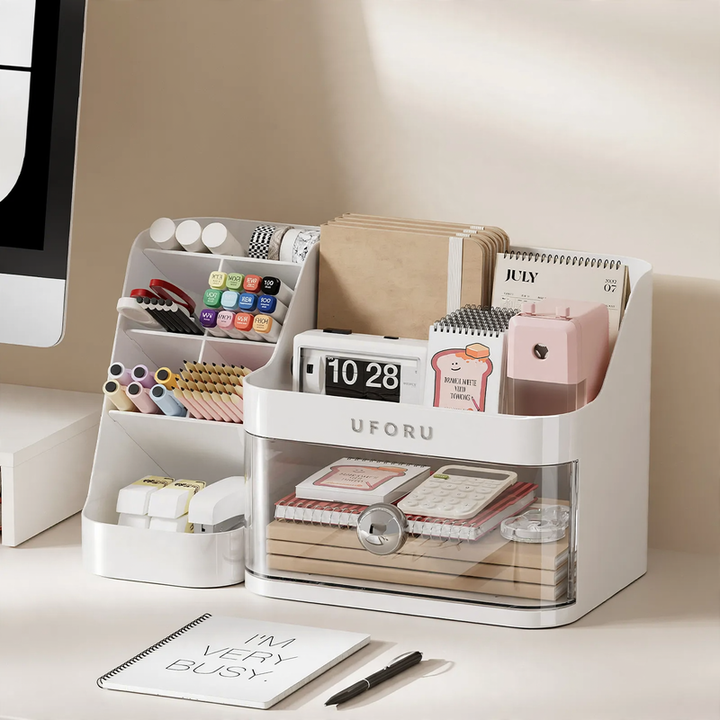 Desk storage box with drawers, model SC1018