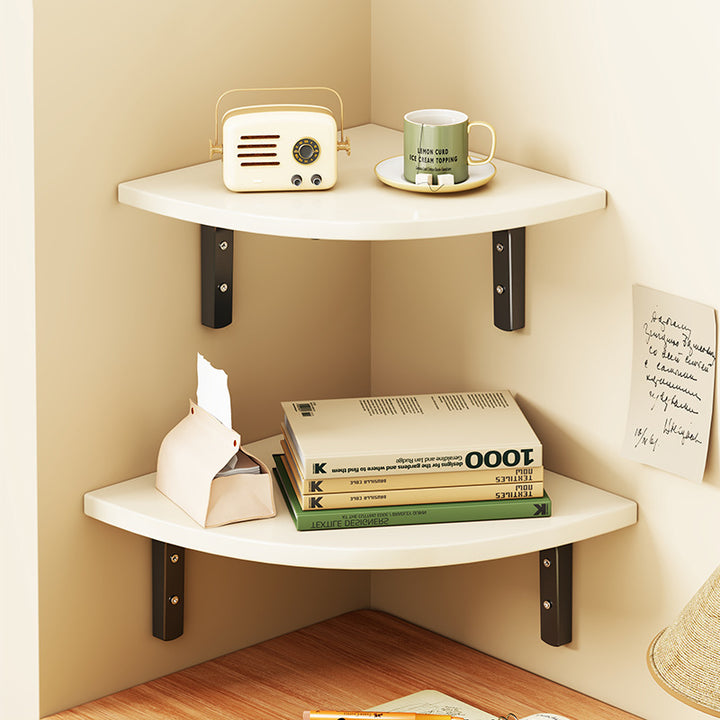 Corner shelf, multi-tiered